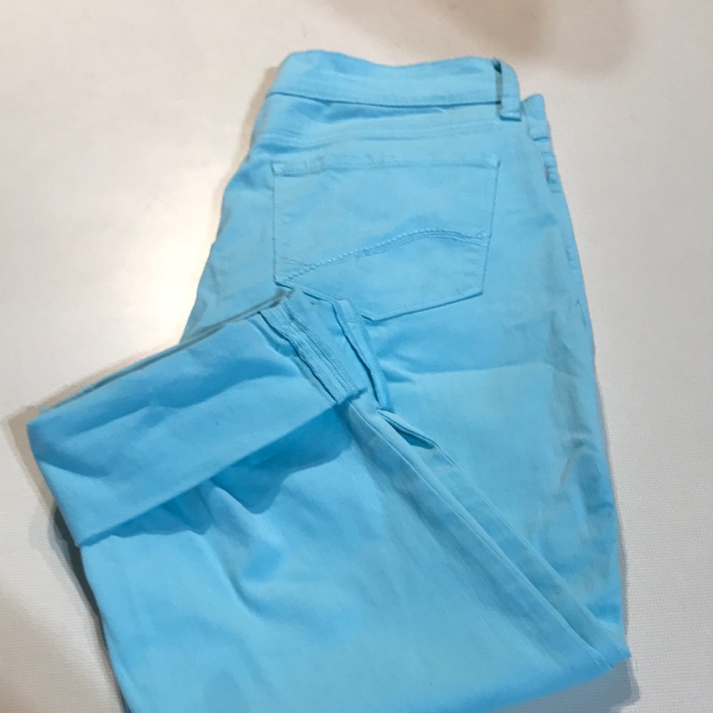 Baby  14 blue NYDJ crop jean roll up NWOT